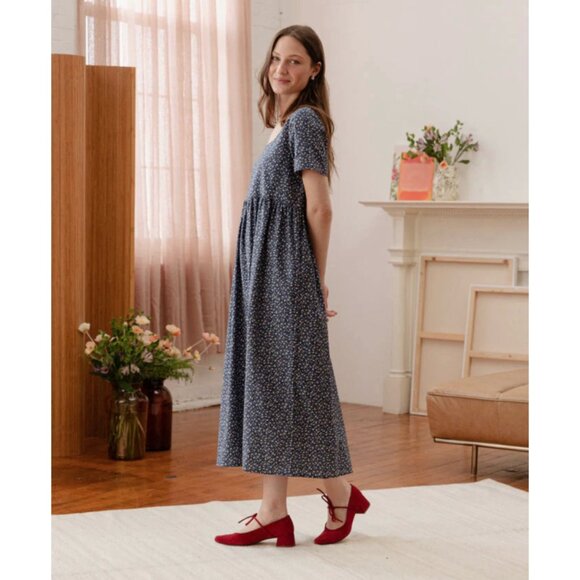 Tradlands Nico Square Neck Midi Dress